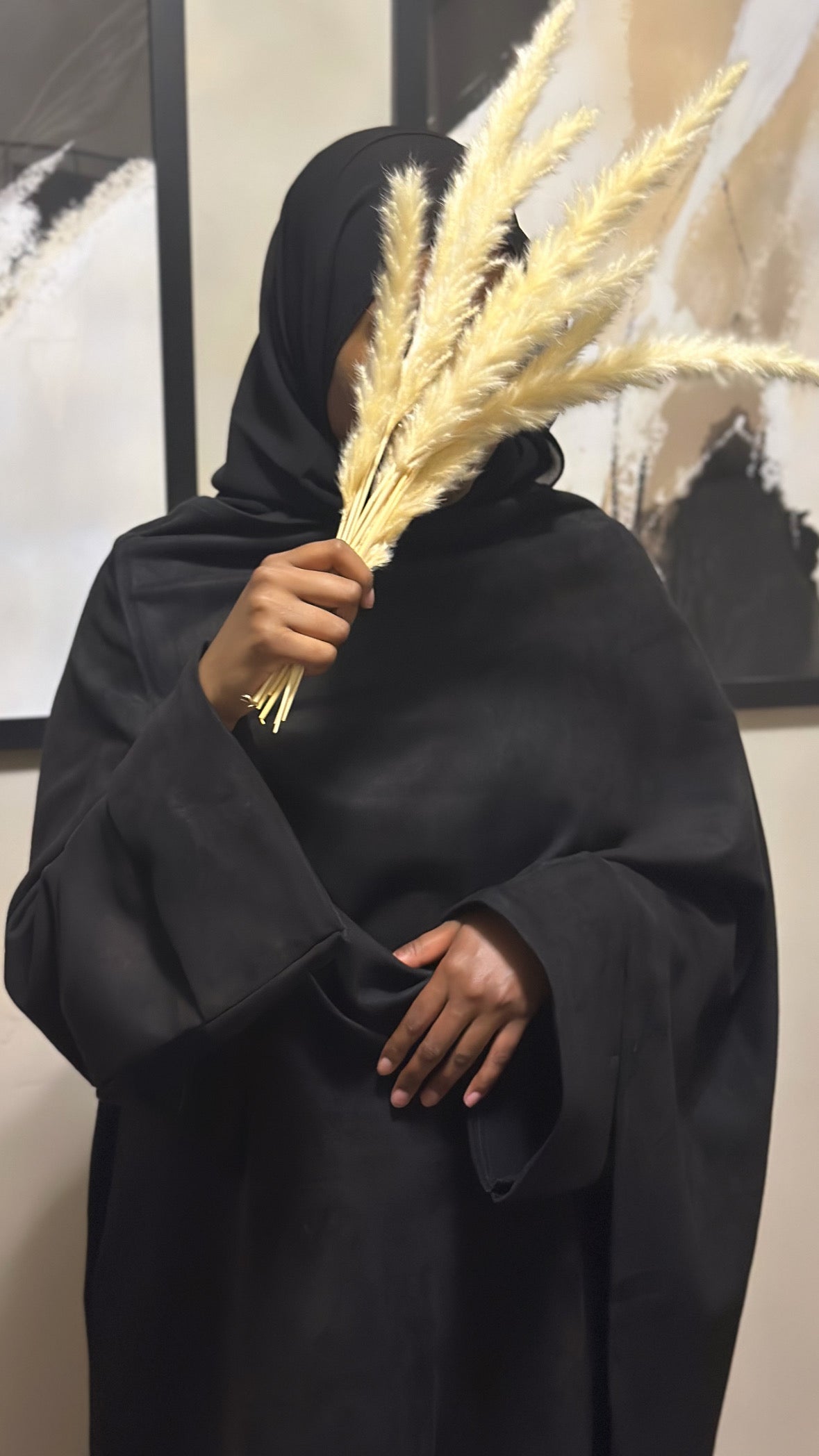 black suede cloak abaya